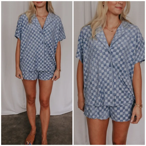 Le Lis Demin Blue 2-Piece Shorts Set - Picture 5 of 11